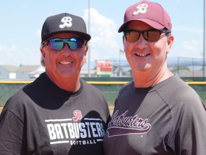 Breaking News: David Dwyer and Mike Stith at Batbusters tryout on August 2 at Owyhee High School in Meridian, Idaho.
