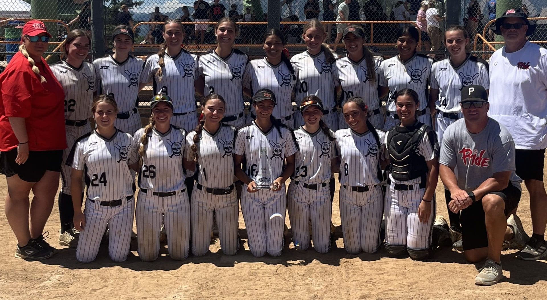 NJ Pride 18U Stern captured third place at the 2024 IDT tournament in Boulder, Colorado. The team rallied behind a “Get With the Skulls” mantra and strong team play.