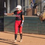 2028 OF Peyton Ushery of Georgia Impact Premier O’Neal prepares to bat during a tournament game.